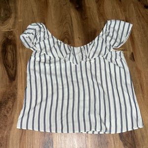 Old Navy Ruffled off the Shoulder Stripped Blouse for Women